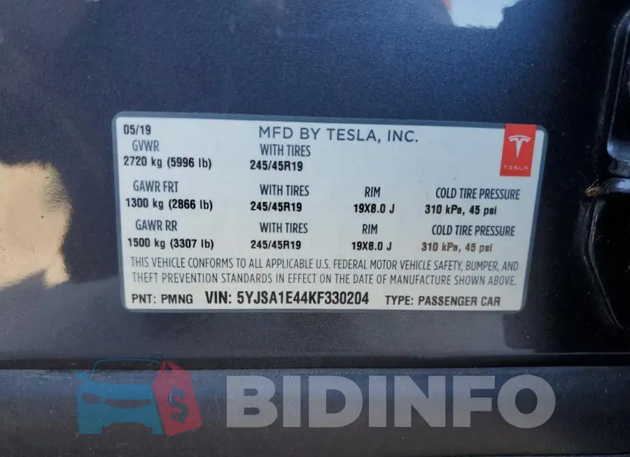 5YJSA1E44KF330204 Photo# 12