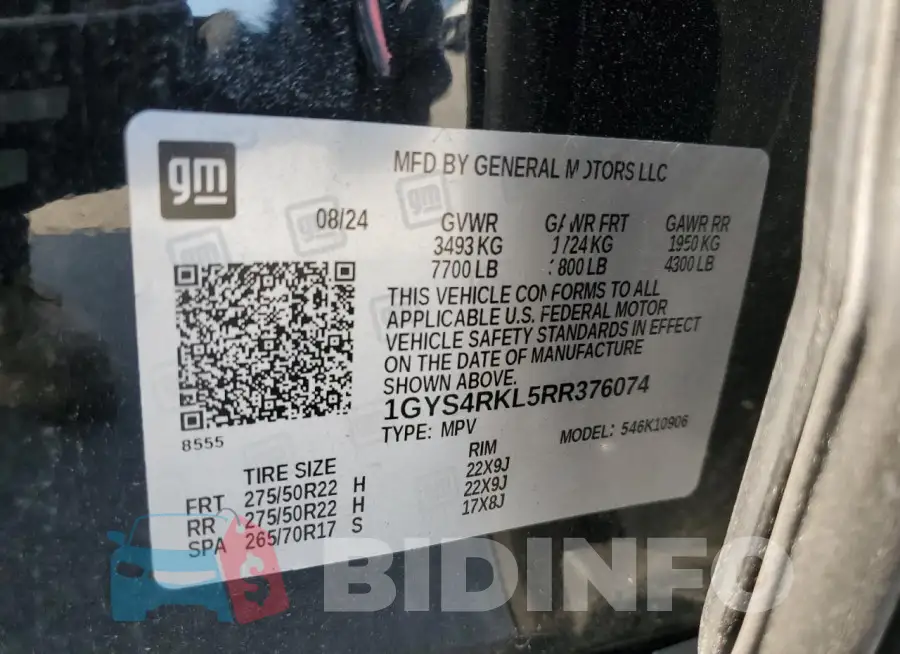 1GYS4RKL5RR376074 Photo# 14