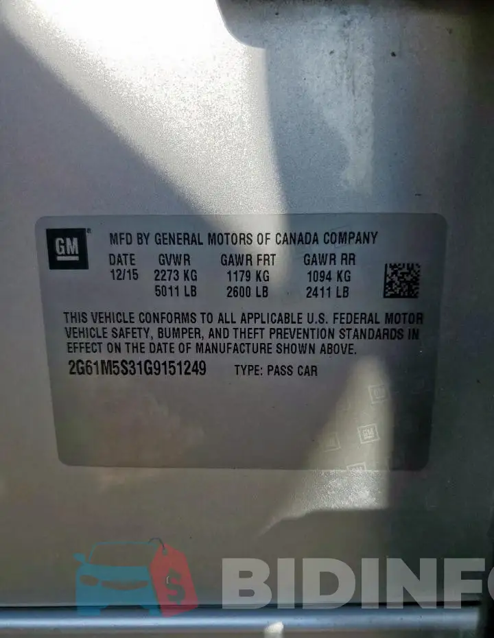 2G61M5S31G9151249 Photo# 12
