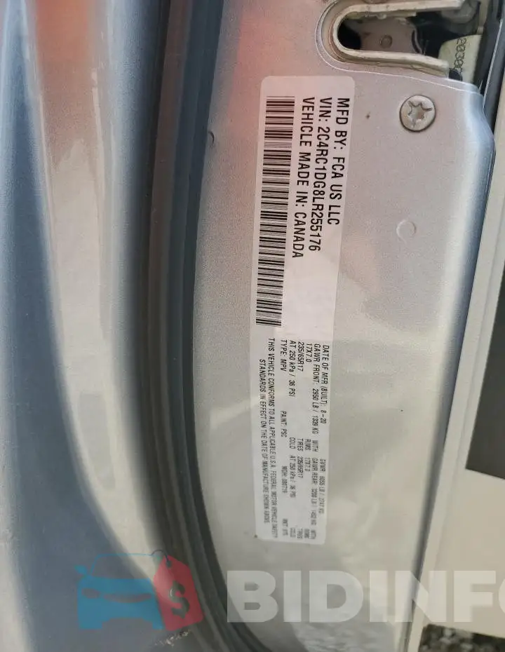 2C4RC1DG8LR255176 Photo# 13