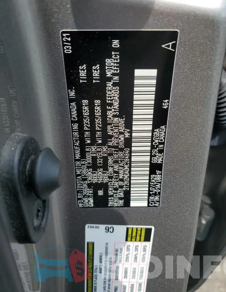 2T2HZMDA0MC284840 Photo# 14