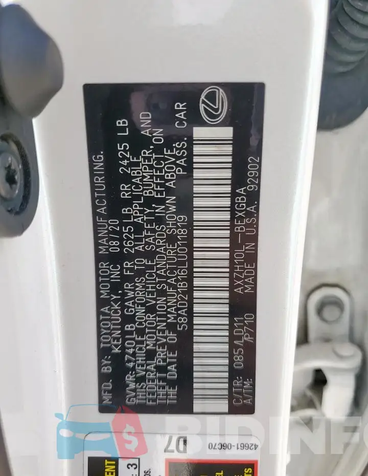 58AD21B16LU011819 Photo# 12