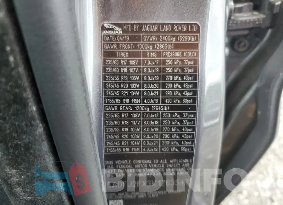 SADFJ2FX3K1Z63547 Photo# 14