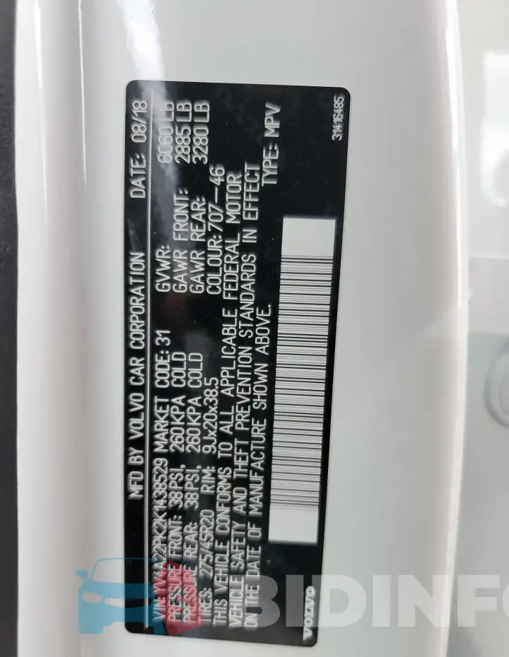 YV4A22PK2K1438529 Photo# 13