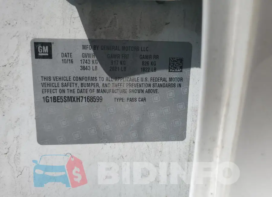 1G1BE5SMXH7168599 Photo# 12