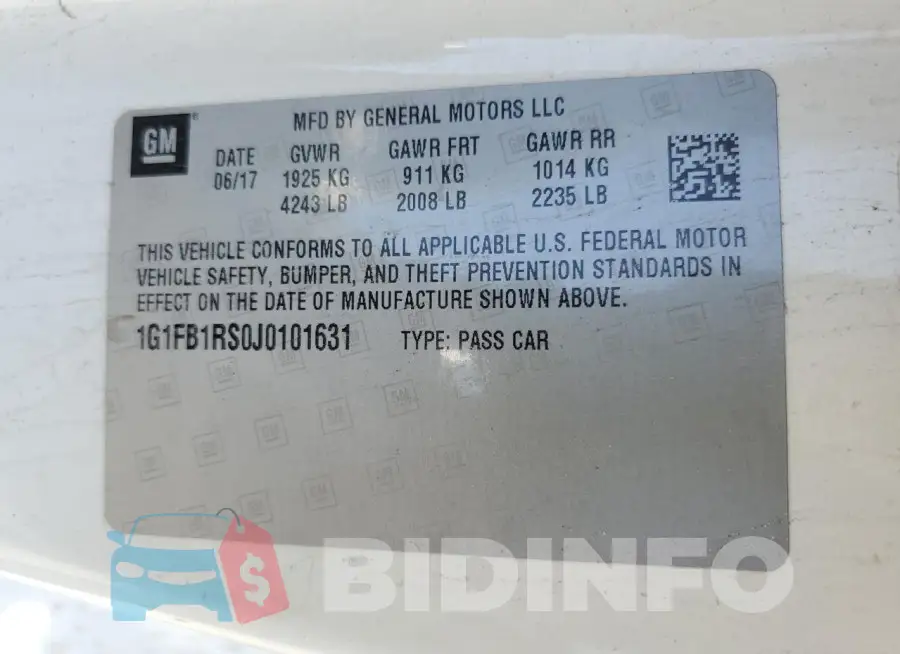 1G1FB1RS0J0101631 Photo# 12