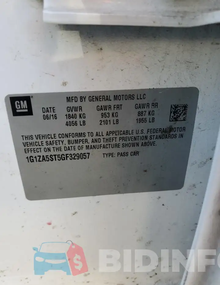 1G1ZA5ST5GF329057 Photo# 12