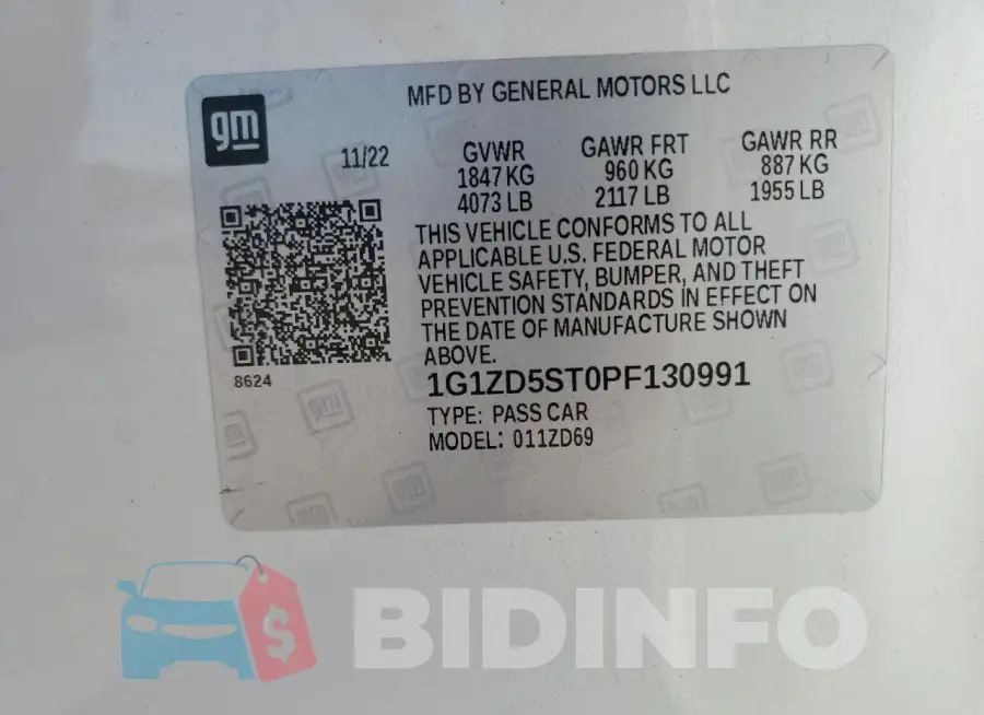 1G1ZD5ST0PF130991 Photo# 12