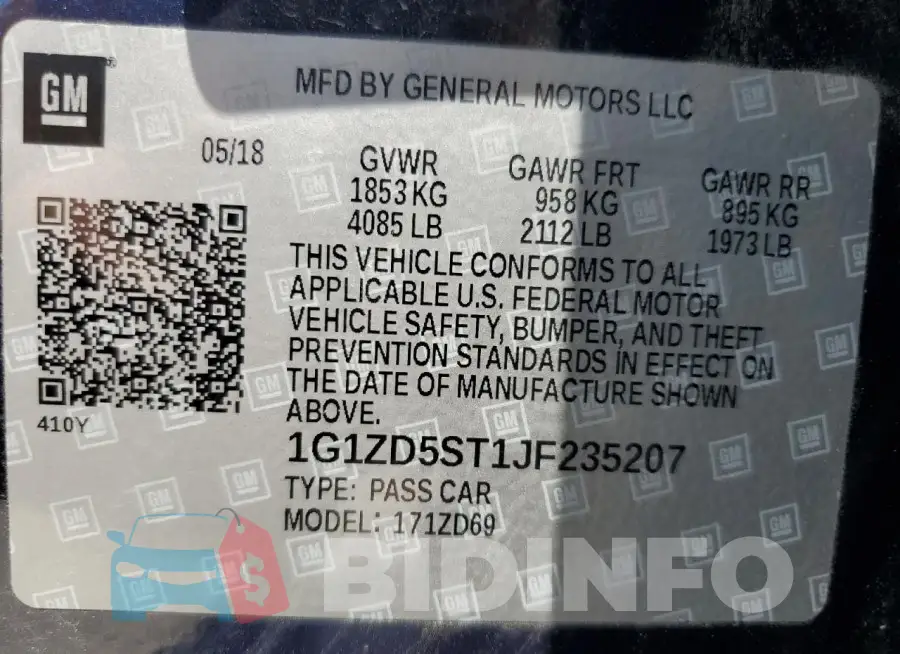 1G1ZD5ST1JF235207 Photo# 12