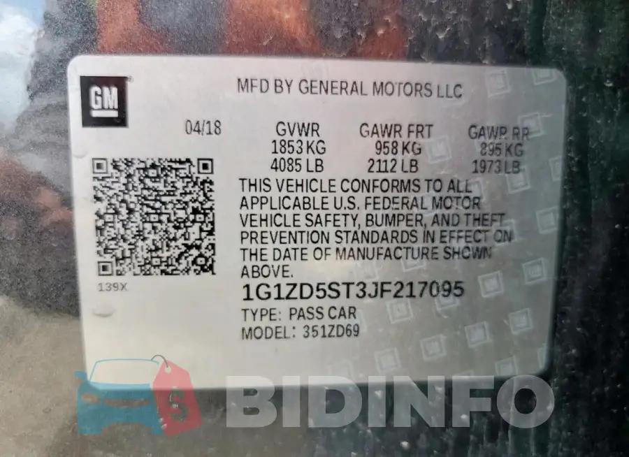 1G1ZD5ST3JF217095 Photo# 12