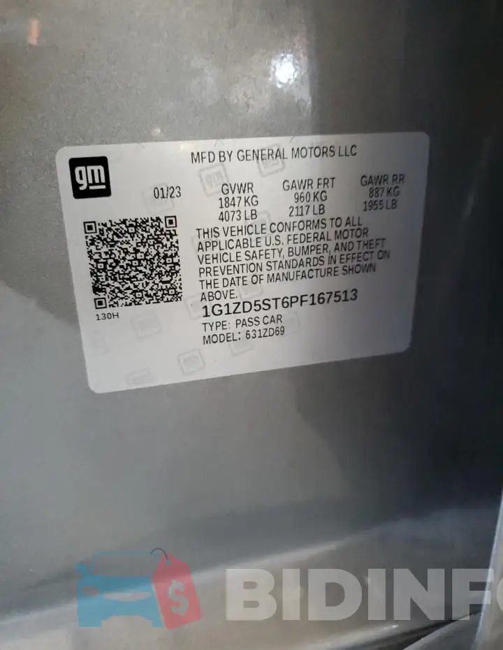 1G1ZD5ST6PF167513 Photo# 13