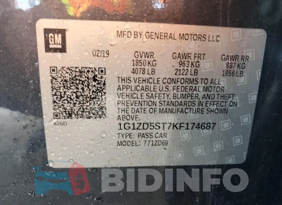 1G1ZD5ST7KF174687 Photo# 12