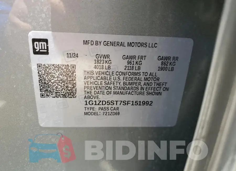 1G1ZD5ST7SF151992 Photo# 12