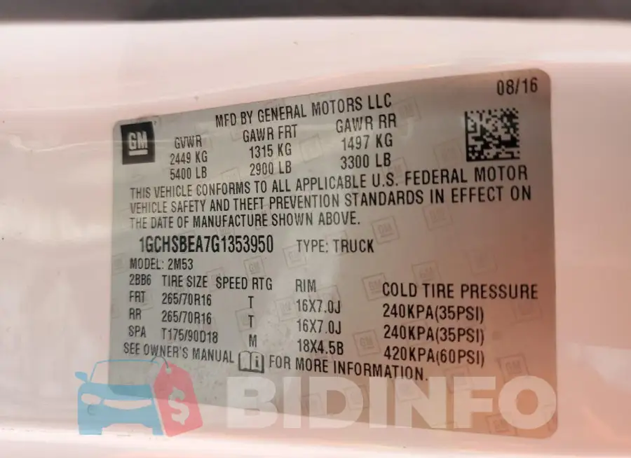 1GCHSBEA7G1353950 Photo# 12