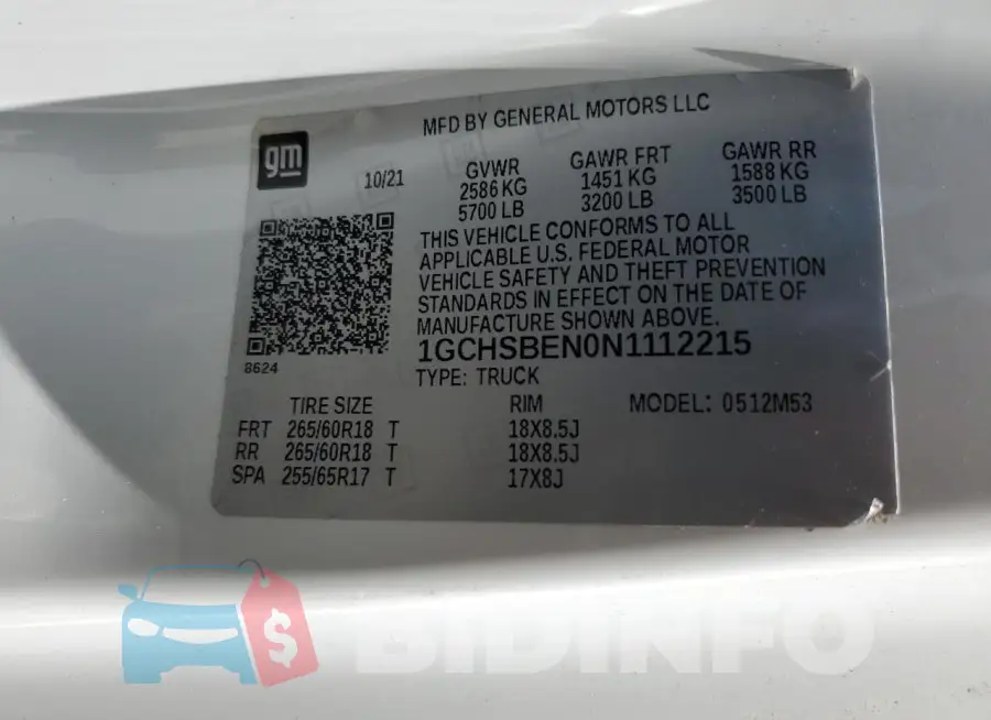 1GCHSBEN0N1112215 Photo# 12