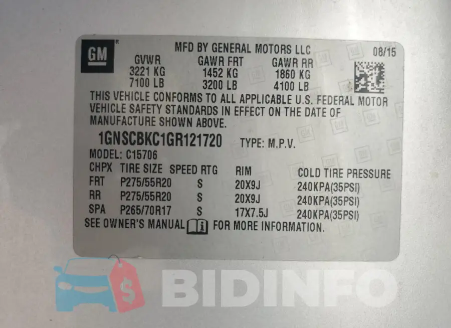 1GNSCBKC1GR121720 Photo# 13