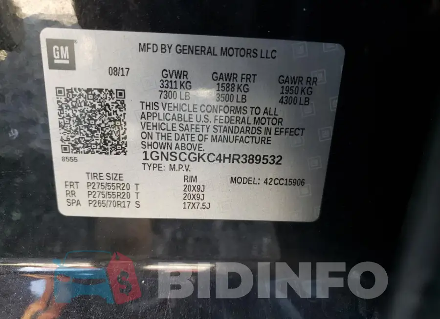 1GNSCGKC4HR389532 Photo# 13