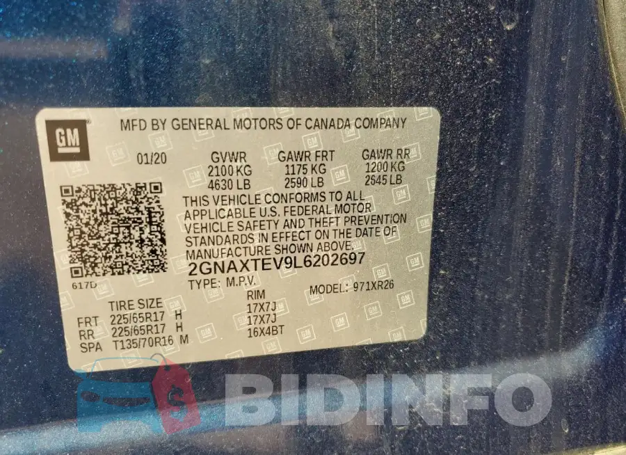 2GNAXTEV9L6202697 Photo# 13