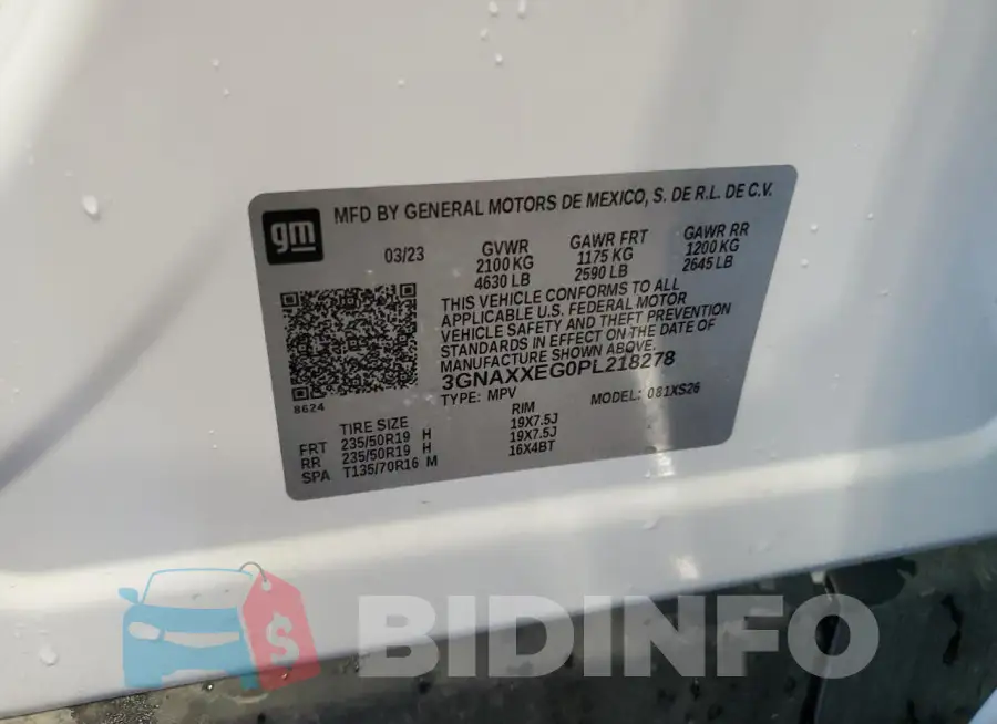 3GNAXXEG0PL218278 Photo# 13