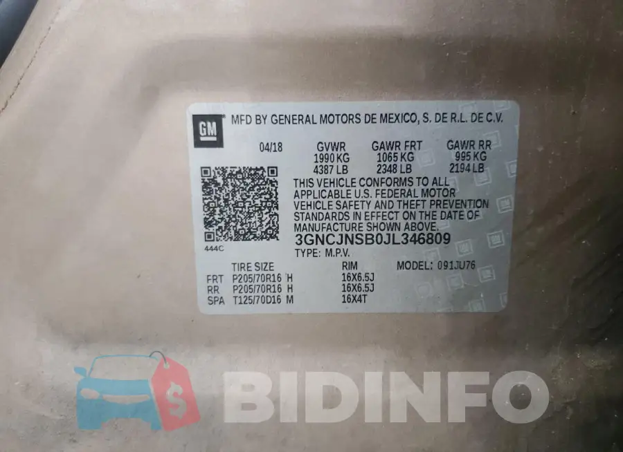 3GNCJNSB0JL346809 Photo# 13