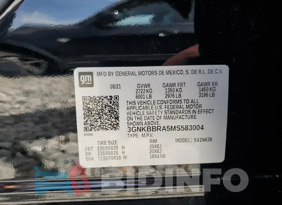 3GNKBBRA5MS583004 Photo# 14