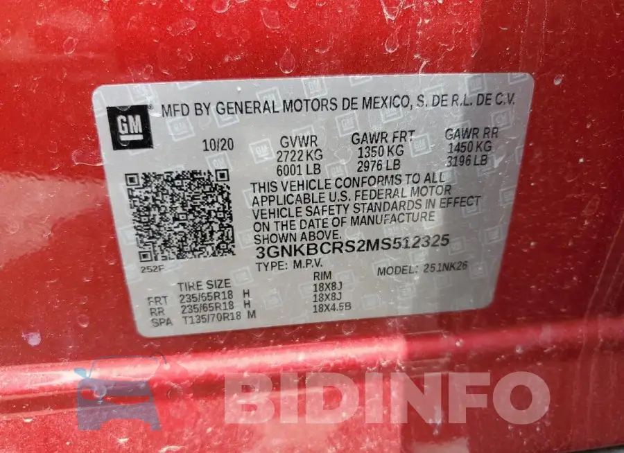 3GNKBCRS2MS512325 Photo# 13