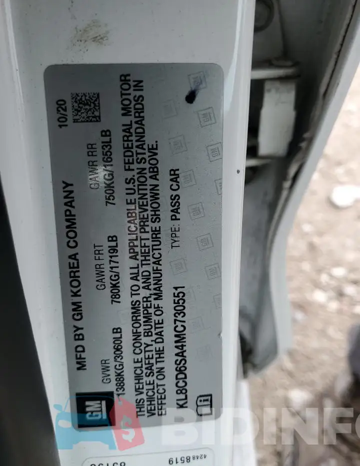 KL8CD6SA4MC730551 Photo# 12