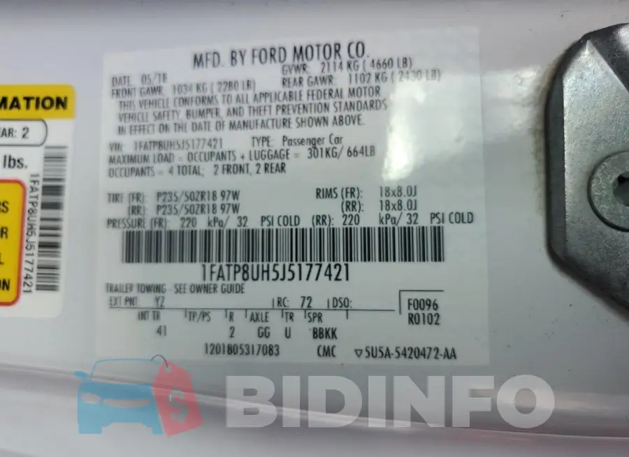 1FATP8UH5J5177421 Photo# 13