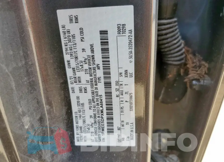 1FMEE5DPXMLA68415 Photo# 13