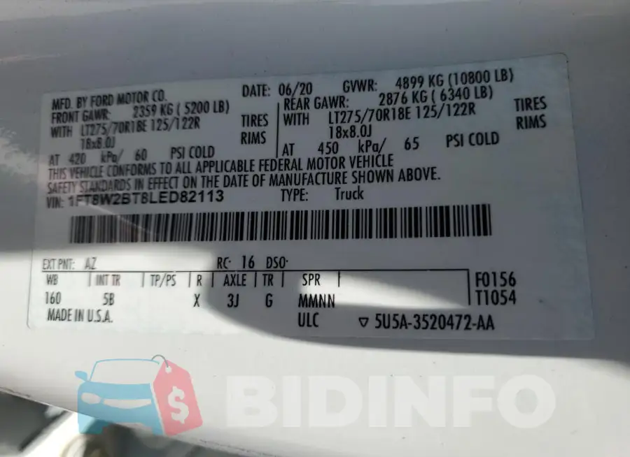 1FT8W2BT8LED82113 Photo# 12