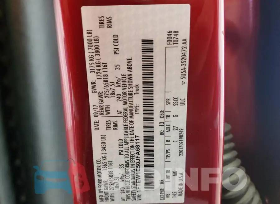 1FTEW1E50JFA68117 Photo# 12