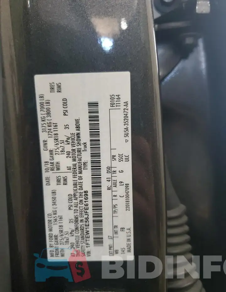 1FTEW1E56JFE61698 Photo# 12