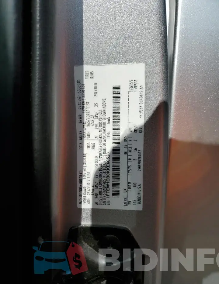 1FTEW1EB0KKE60528 Photo# 12