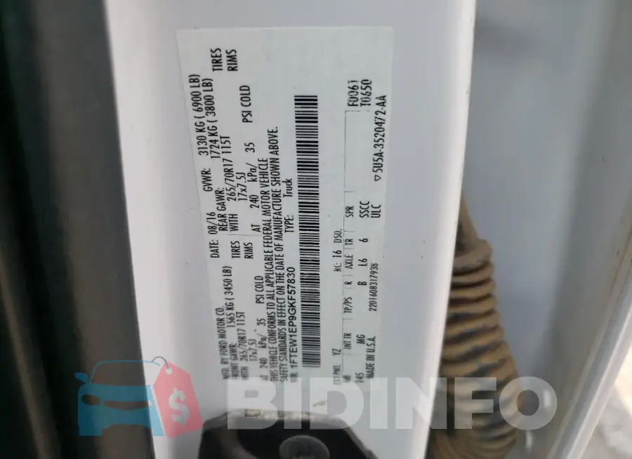 1FTEW1EP9GKF57830 Photo# 12