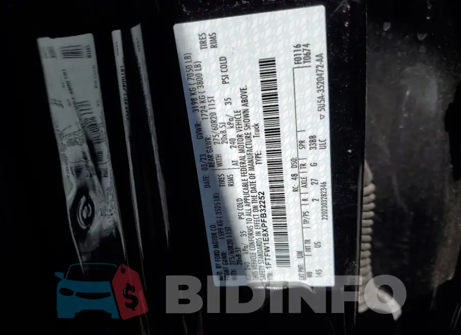 1FTFW1E8XPFB32252 Photo# 12