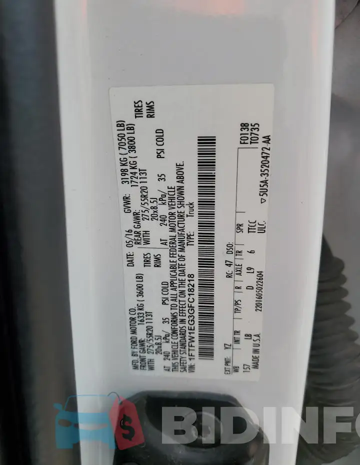 1FTFW1EG3GFC18218 Photo# 12