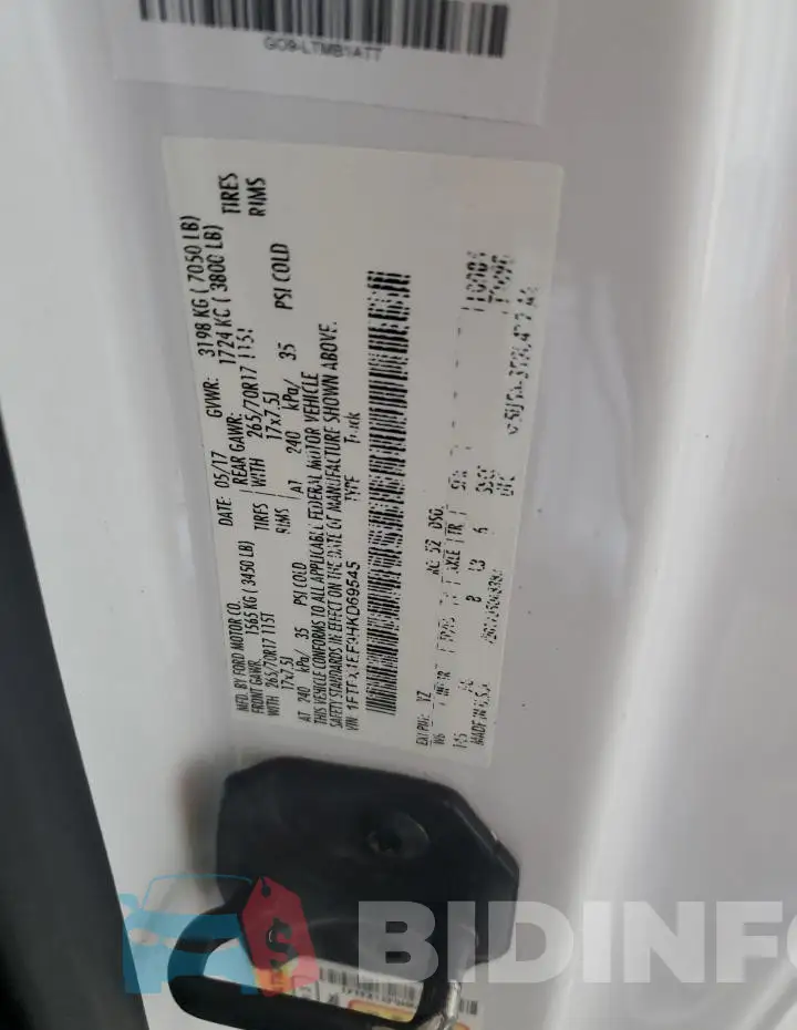1FTFX1EF9HKD69545 Photo# 12