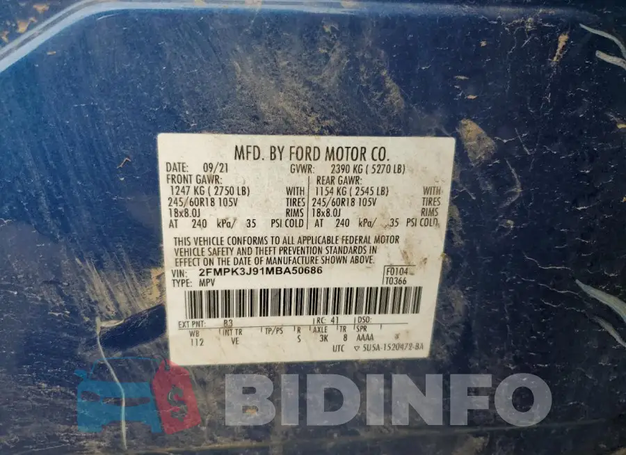 2FMPK3J91MBA50686 Photo# 13