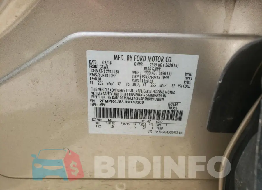 2FMPK4J83JBB78209 Photo# 14