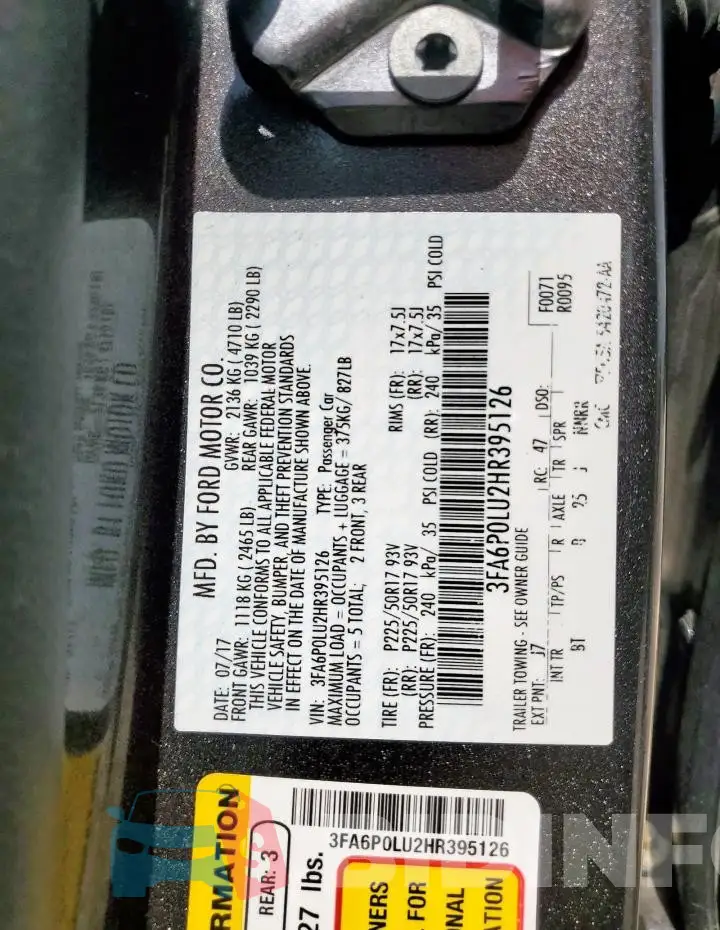 3FA6P0LU2HR395126 Photo# 12