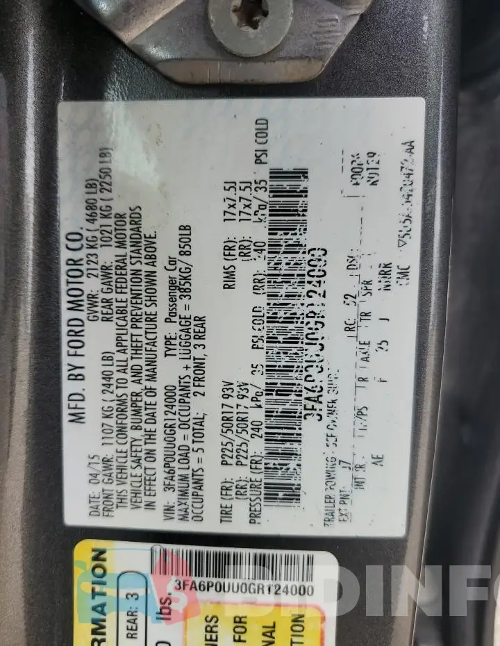 3FA6P0UU0GR124000 Photo# 13