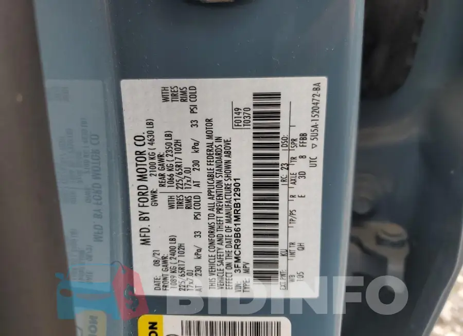3FMCR9B61MRB12901 Photo# 13