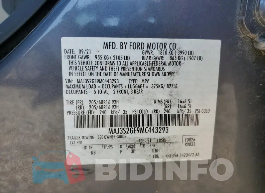 MAJ3S2GE9MC443293 Photo# 13