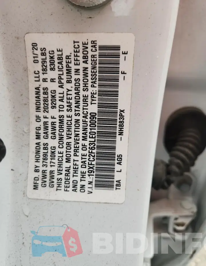 19XFC2F63LE010090 Photo# 12