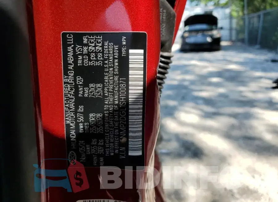 5NMP2DGL1SH100871 Photo# 14