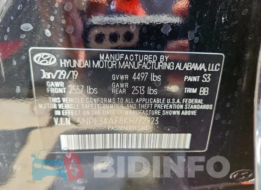 5NPE34AF8KH772923 Photo# 12