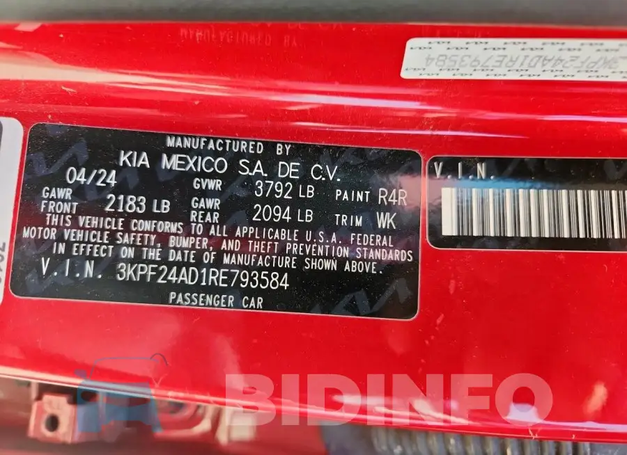3KPF24AD1RE793584 Photo# 13