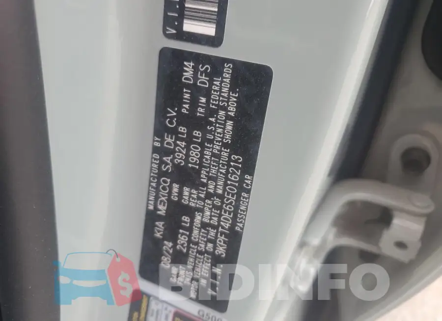 3KPFT4DE6SE016213 Photo# 12