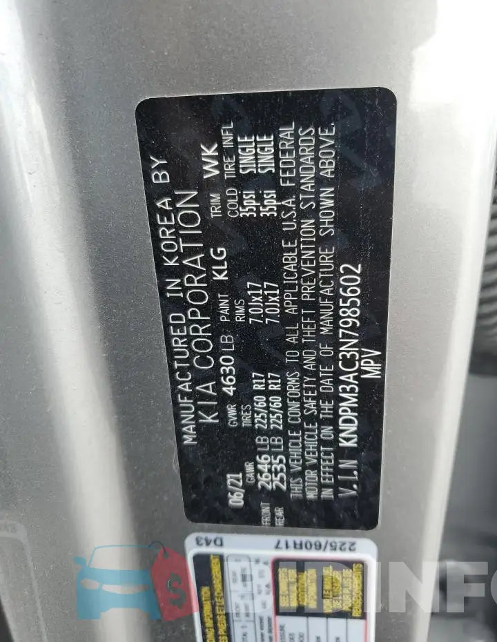 KNDPM3AC3N7985602 Photo# 13