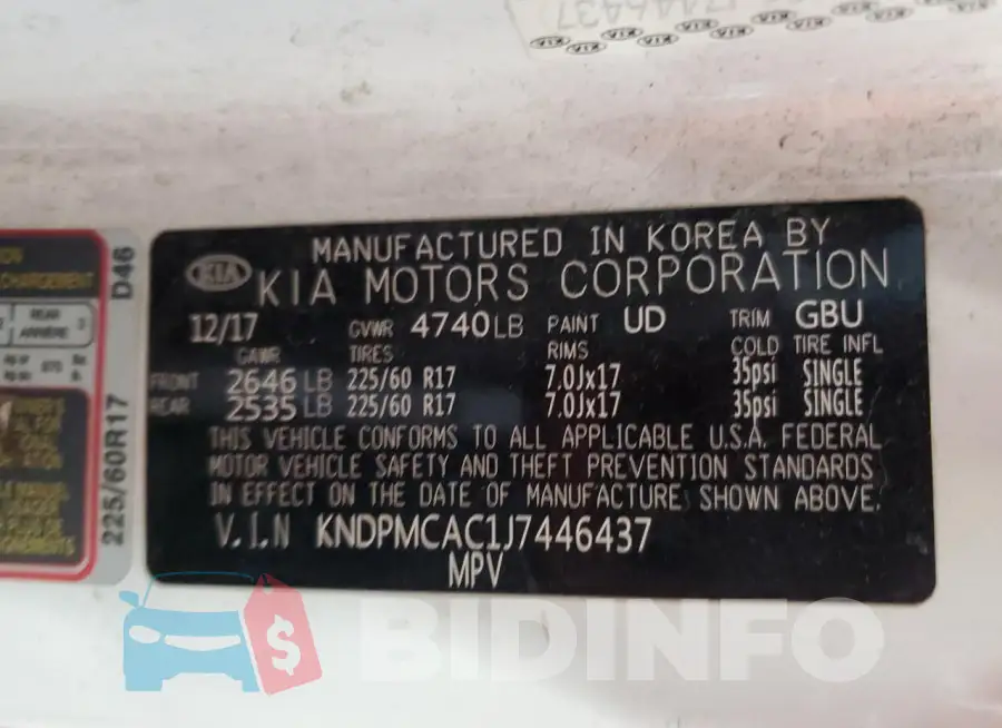 KNDPMCAC1J7446437 Photo# 13